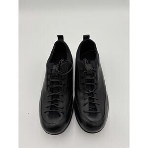 AETREX MEN'S SIZE 9.5 BLACK LEATHER LACE UP SHOES OIL & SLIP RESISTANT